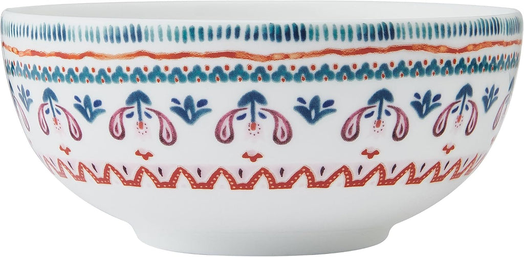 Mikasa Painted Medallion Set of 4 Bone China All Purpose Soup Cereal Bowl  18 Ounces